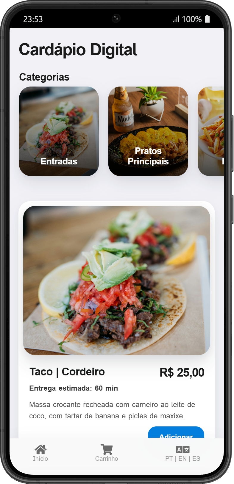 App do Hóspede TRIVEE Guest Directory no celular